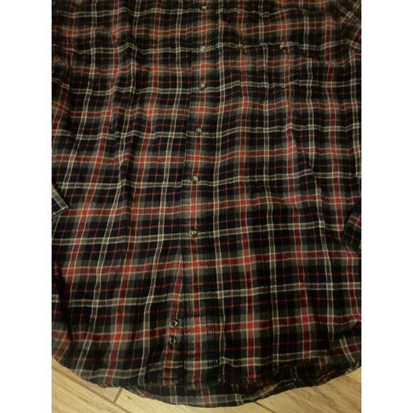 G.H. Bass & Co., men's grey cotton collared long sleeve button down shirt sz XXL - Picture 4 of 9